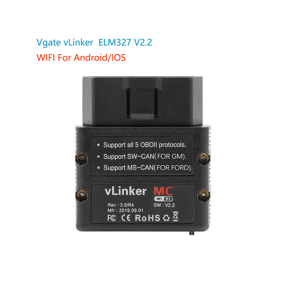 (Vlinker Wifi) Vgate Vlinker Mc+ Elm327 V2.2 Bluetooth 4.0 Wifi Obd2 Fault Code Reader Obdii Scanner For Android/Ios 110691610393