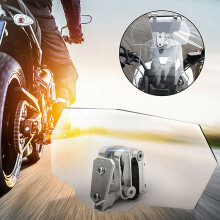 Motorcycle Adjustable Clip On Windshield Extension Spoiler Wind Deflector Kit