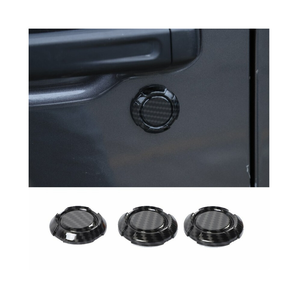3Pcs Carbon Fiber Abs Door Key Jack Trim For Jeep Wrangler Jk 2007-2017 110691611161