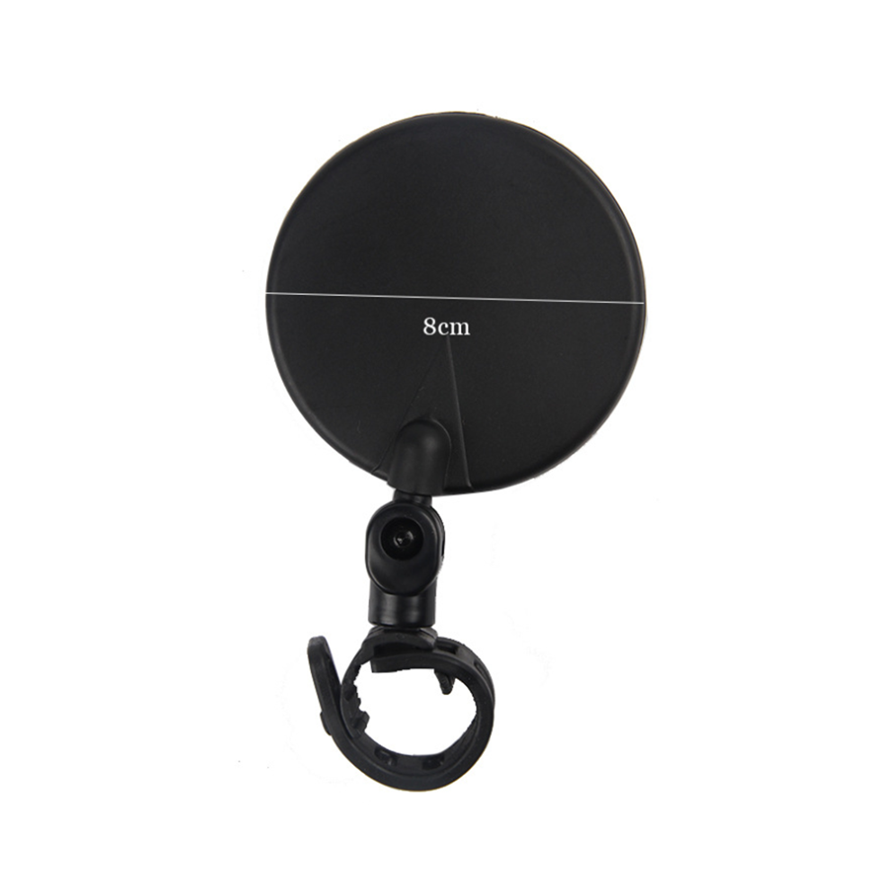Rotatable Bicycle Cycling Bike Back Rear View Handlebar Safety Rearview Mirror Black 110691611604