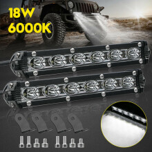2PCS 18W White LED Spot Work Light Bar Driving Fog Lamp For Offroad SUV Jeep