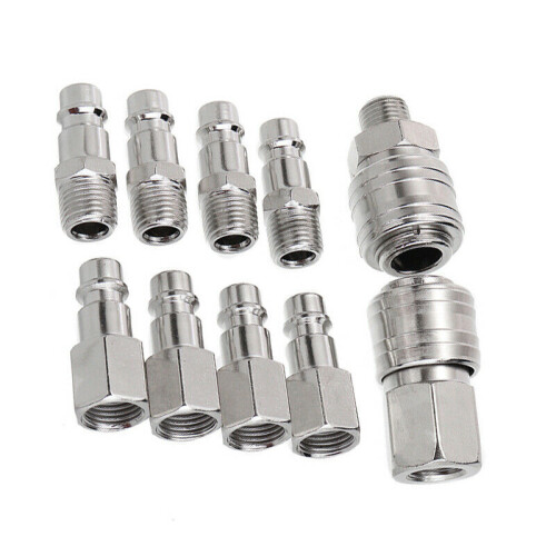 10PCs 1/4 BSP Euro Air Line Hose Compressor Fitting Connector Quick Release 2