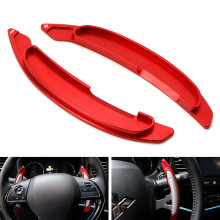 2 Sports Matte Red CNC Aluminum Steering Wheel Paddle Shifting Lever Expansion Cover For Mitsubishi 2008-2016 Lancer Evolution Evo X 10 Outlander