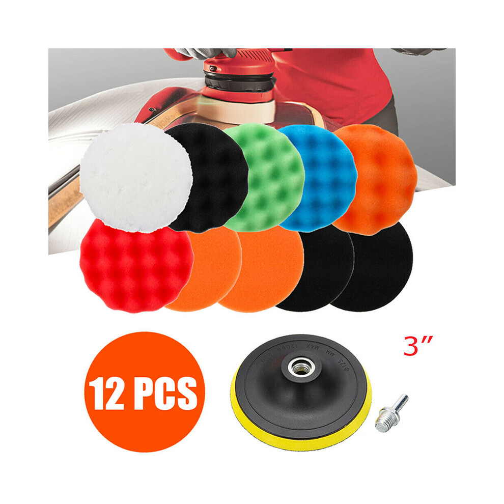 Car Buffing Pads Sponge Polishing Kit Buffer Set Waxing Foam Sealing For Drill 110691612557
