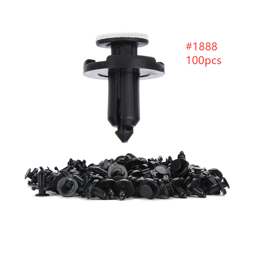 (#1888) 100Pcs Plastic Fastener Clips Car Screws Buckles Set For Door Panel Bumper Push Type Retainer Clips 110691612700