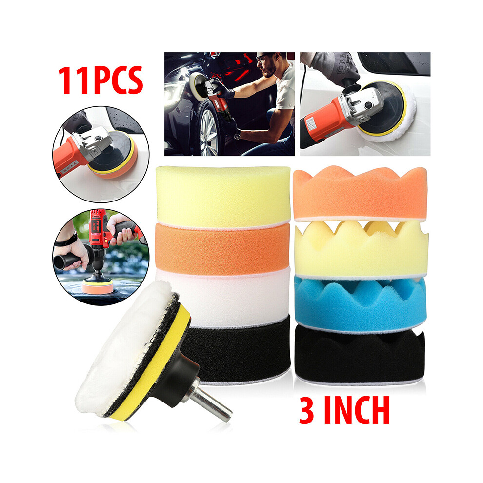 Car Buffing Pads Polishing Buffer For Drill Sponge Kit Set Waxing Foam Sealing 110691612540