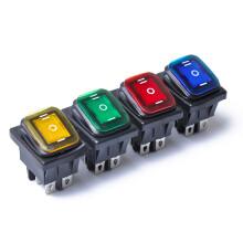 4PCS 12V 6-Pin Car Boat LED Light Rocker Toggle Switch Latching Waterproof
