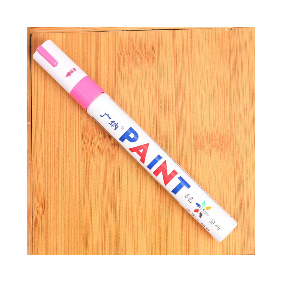 (Pink) Waterproof Permanent Paint Marker Pen For Car Moto Auto Tyre Tire Tread Rubber Pink 413590176831