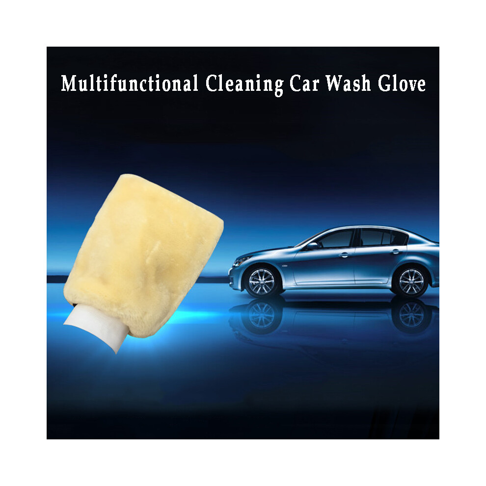 Professional Car Wash Mitt Sponge Cleaning Glove Super Soft Synthetic Lambswool 110691616197