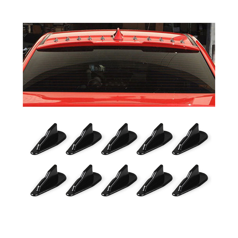 10Pcs/Set Diffuser Shark Fin Kit For Spoiler Roof Wing Air Vortex Generator 110691616098