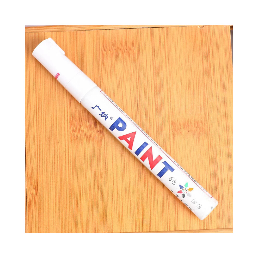 (White) Waterproof Permanent Paint Marker Pen For Car Moto Auto Tyre Tire Tread Rubber White 413590176800