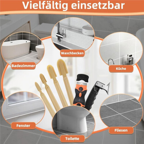 Silicone Removal Tool Set - Caulking Tool Set for Bathroom, Kitchen, Windows, Tiles 2