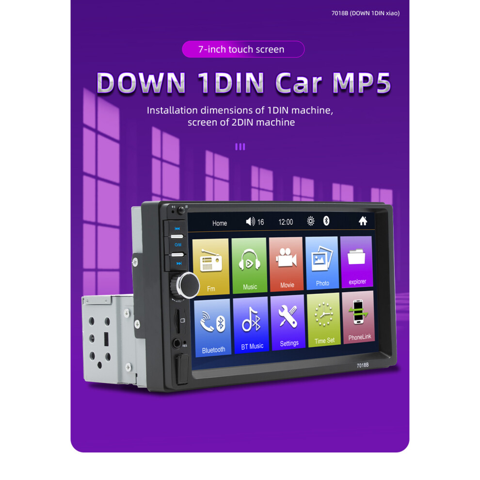 7" Double 2Din Touch Screen Car Stereo Mp5 Player Bluetooth Radio Usb Aux 110691616456