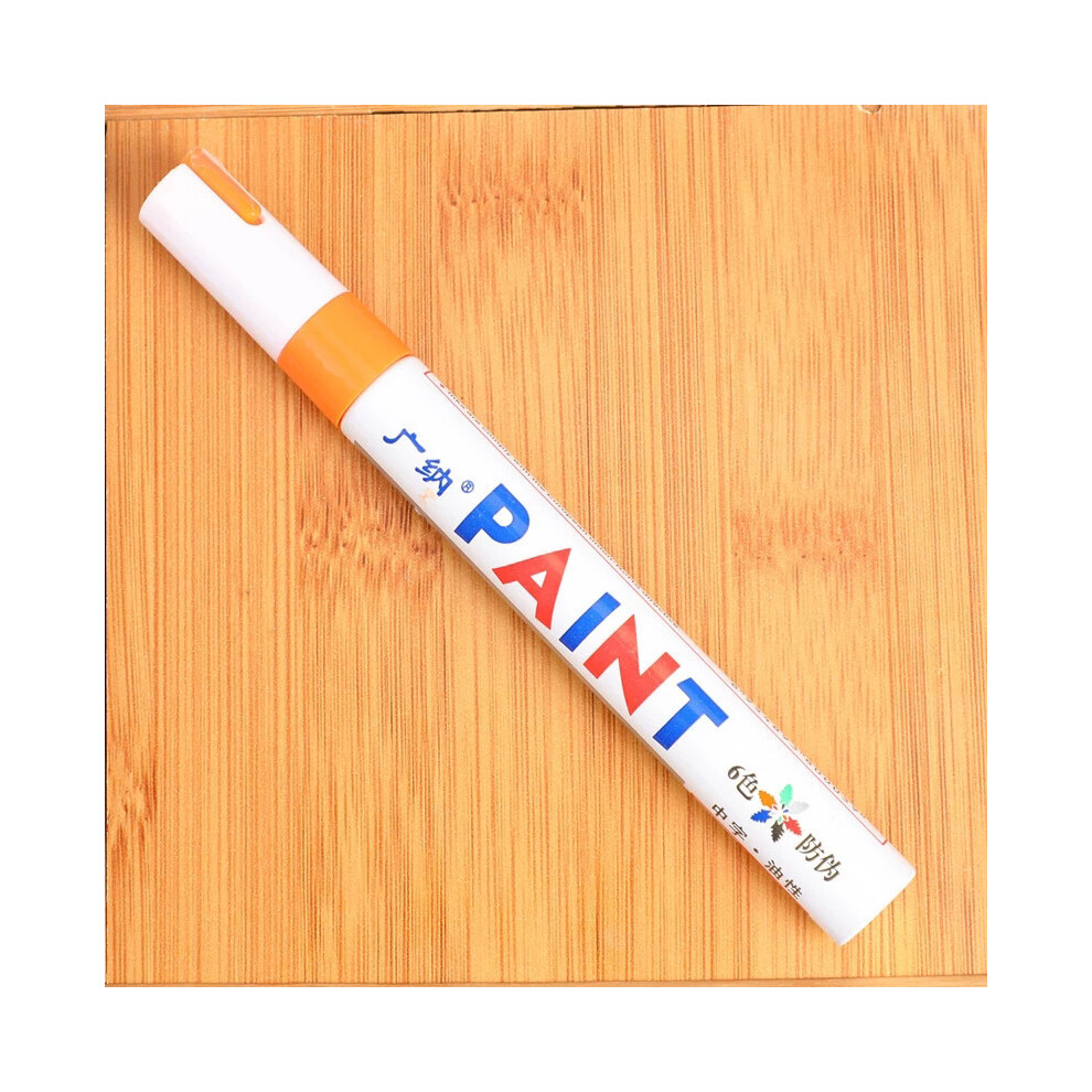 (Orange) Waterproof Permanent Paint Marker Pen For Car Moto Auto Tyre Tire Tread Rubber Orange 413590176787