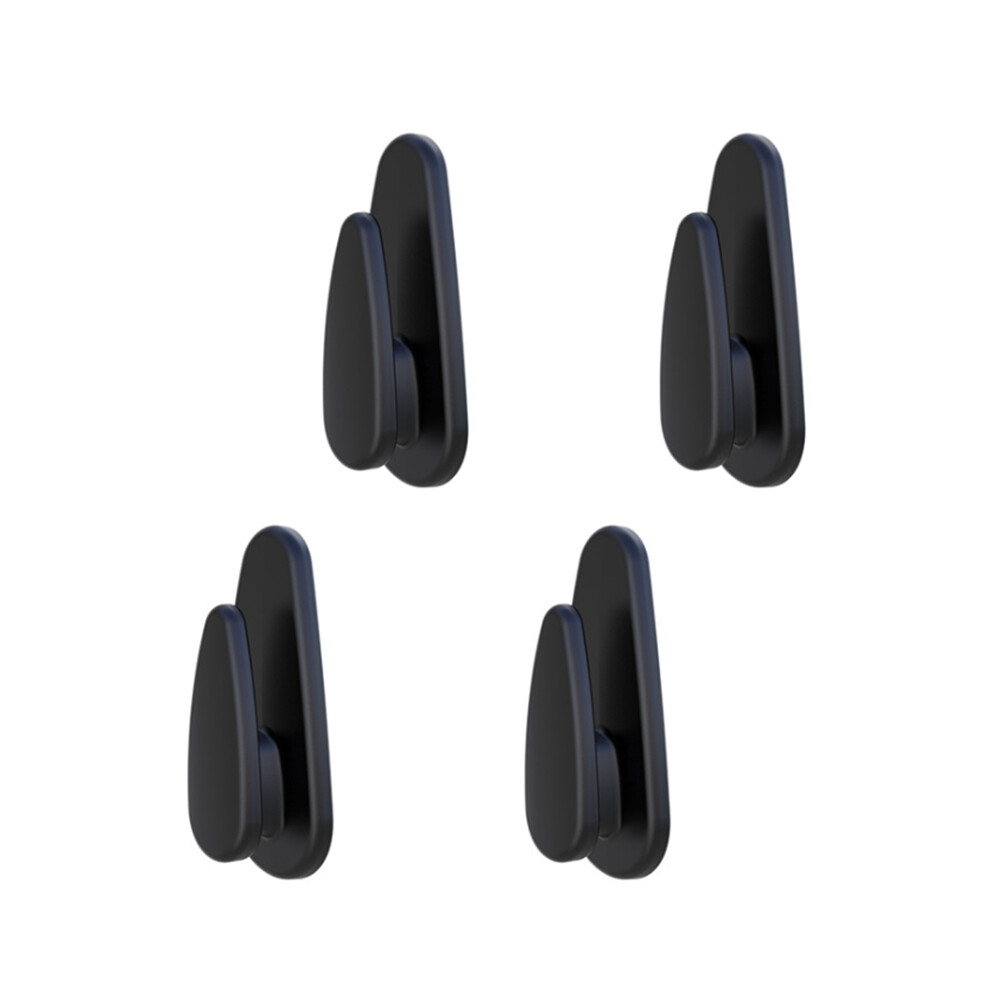 (Black) 4Pcs Self Adhesive Car Interior Hook Instrument Panel Dashboard Hanger Holder Black 115295435397