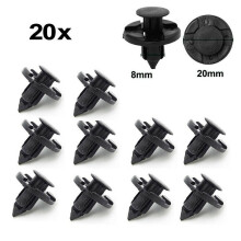 20PCS Car Bumper Rivets Retainers Fastener Mud Flaps Fender Push Clips 8mm for Nissan