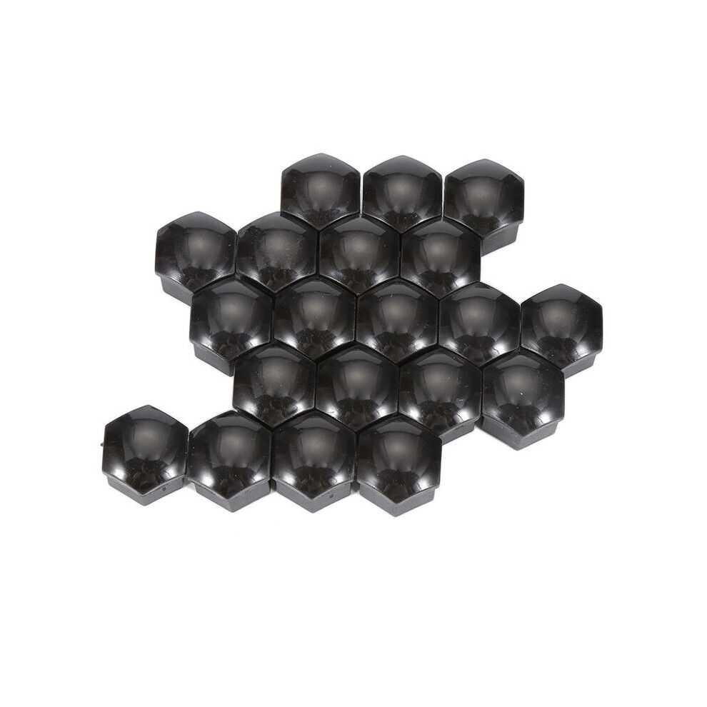 20Pcs 17Mm Vehicle Car Wheel Lug Bolt Nut Covers Cap With Removal Tool Black 110691618993