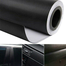 3D Black Carbon Fiber Film Vinyl Sheet Roll Wrap DIY Decals Car Decorations