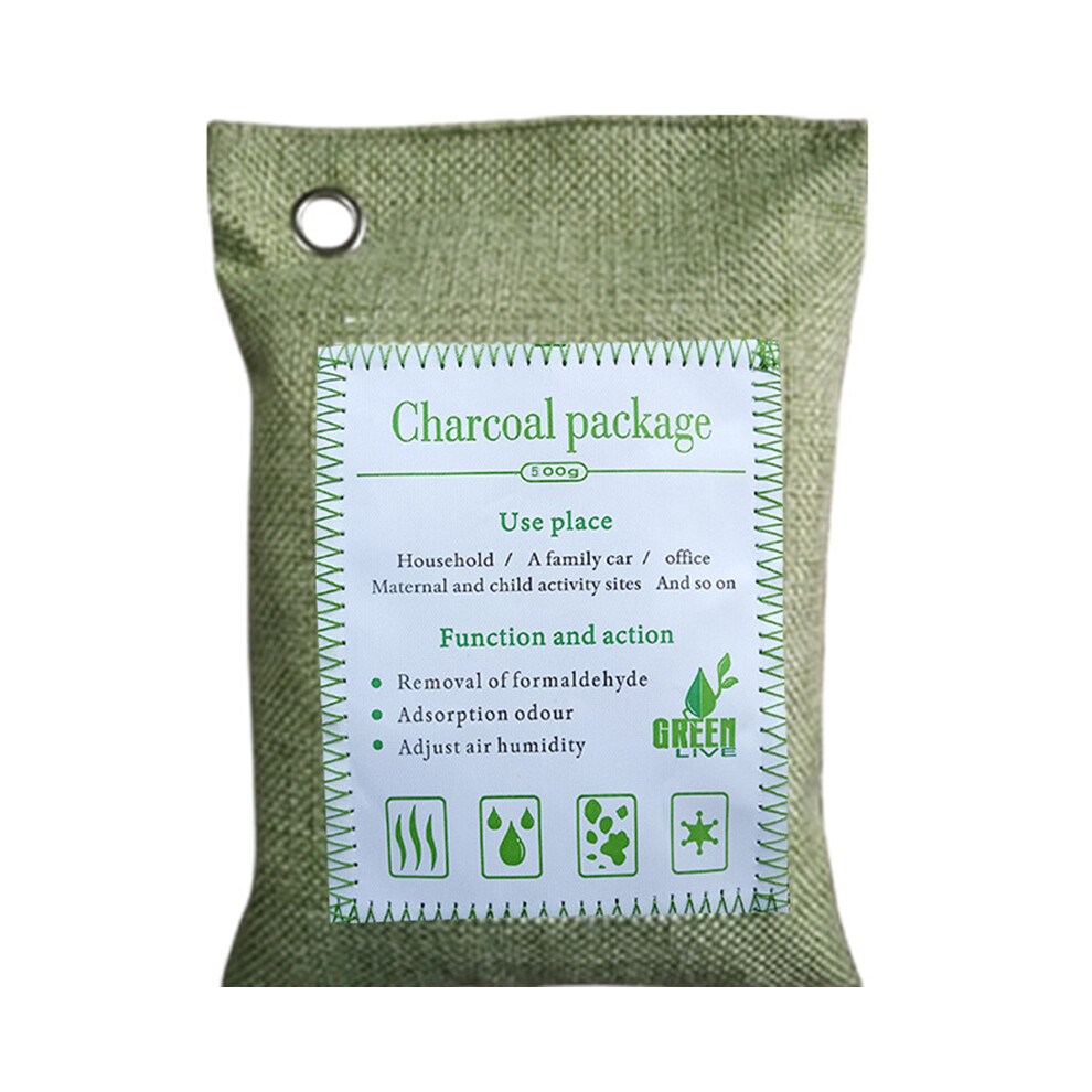 (Green) Bamboo Charcoal Air Purifying Bag Shoe Deodorizer Odor Eliminator Car Air Freshener Green 115295434130