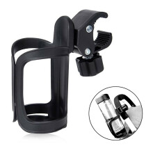 For PVC Black Baby Stroller Water Milk Bottle Holder With Hook And Cup Holder For Baby Buggies/Umbrella Buggies/Children's Tricycles/Bicycles