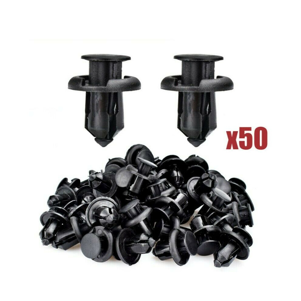 50Pcs Automotive Nylon Bumper Fender Fasteners Fender Rivet Clips For Honda Acura 413590178682
