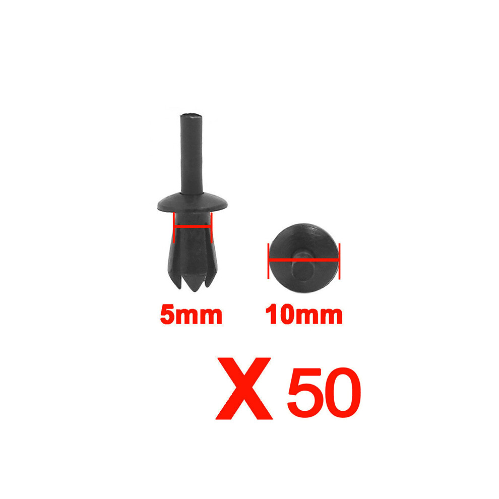 50Pcs 5Mm Plastic Rivet Engine Lining Trim Fastener Panel Retainer Clips For Bmw 110691618924