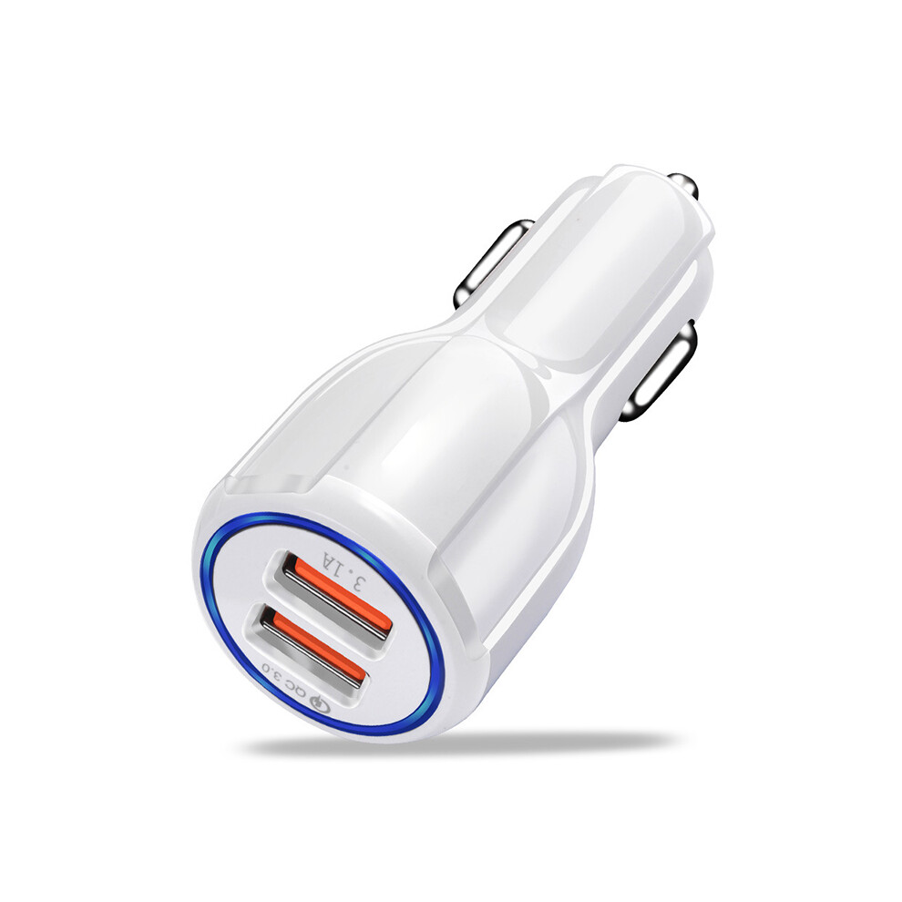(White) 2 Dual Port Usb Fast Car Charger 30W Quick Charge Qc 3.0 For Iphone Samsung White 110691621887