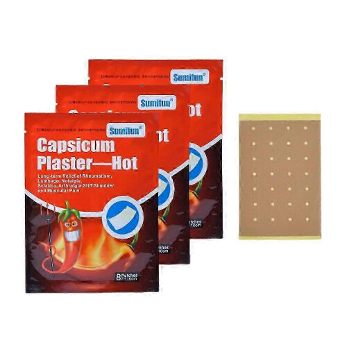 (40pcs) Capsaicin Patches, Extra Strength Tiger Hot Patch, Heat Capsicum Patch 8pcs/pack