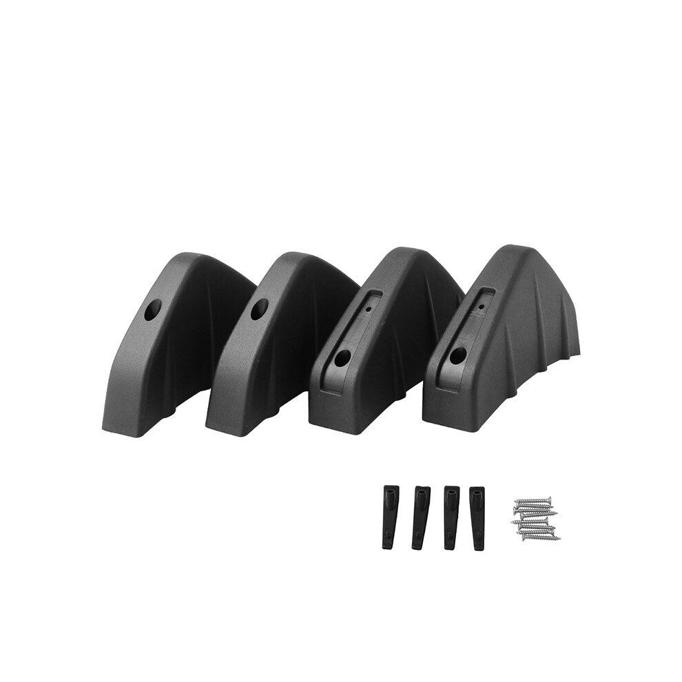 (Black) 4Pcs ?Universal Rear Bumper Diffuser Fin Spoiler Lip Wing Splitter Carbon Fiber Pattern 110691624284
