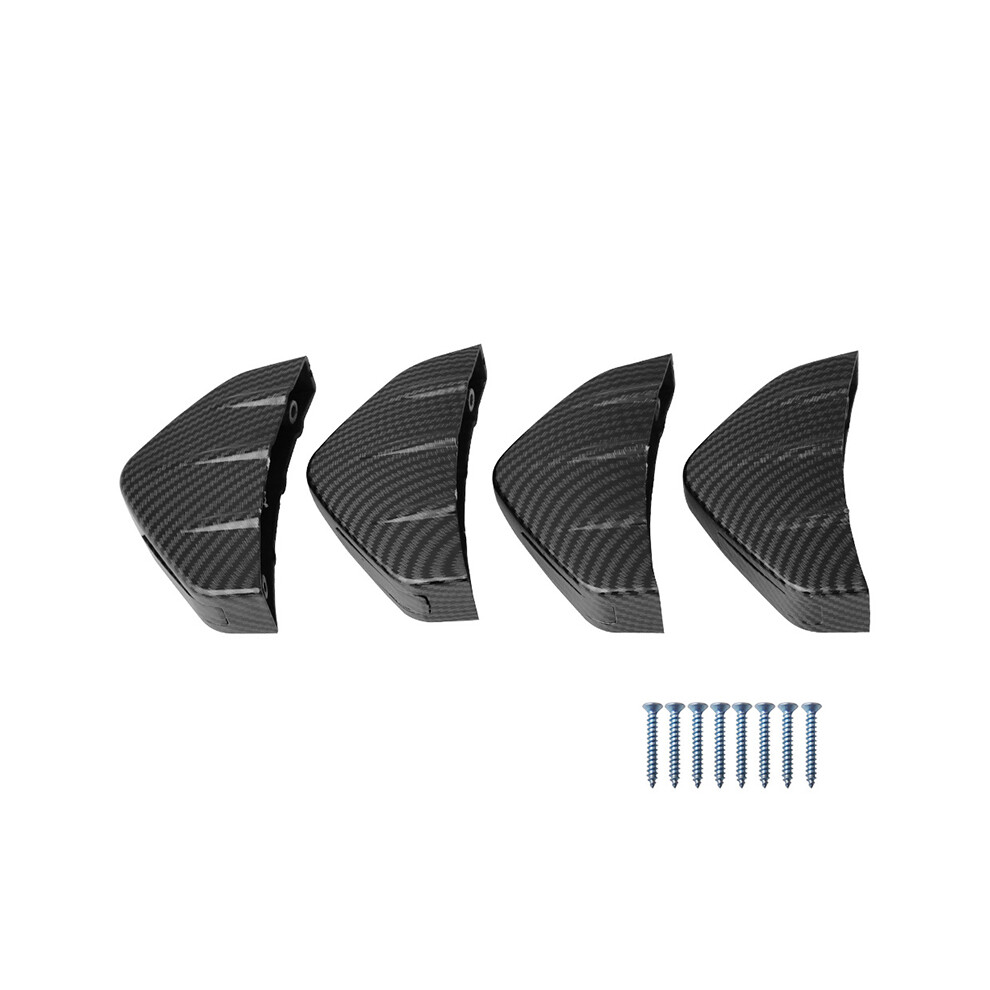 (Carbon Fiber Pattern) 4Pcs ?Universal Rear Bumper Diffuser Fin Spoiler Lip Wing Splitter Carbon Fiber Pattern 110691624291