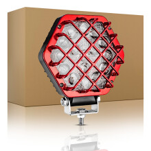(Red) 5 Inch 48W Car Truck LED Work Light IP67 Waterproof Off Road Spot Driving Lamp