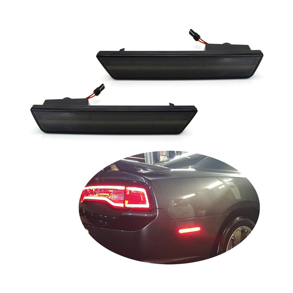 Smoked Lens Led Rear Side Marker Lights Kit Lh&Rh For 2008-2014 Dodge Challenger 110691624482