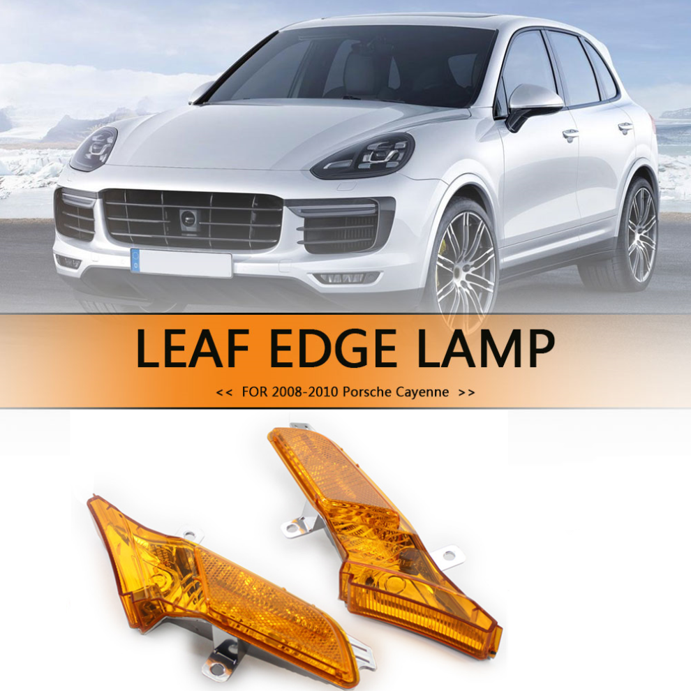 1 Pair Led Front Left Right Fender Side Marker Lens For Porsche Cayenne 2008-2010 Light/Amber 110691625007