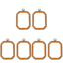 6Pièces Cercles En Bois Colorés Pour Broderie, Couture Loisirs DIY