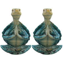 2St Weerbestendige Schildpad Sculpturen Van Kleurige