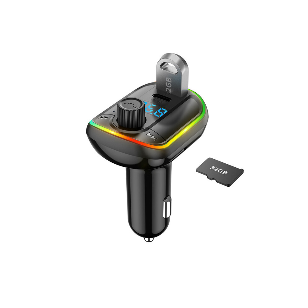 Car Bluetooth Receiver Mp3 Player Hands-Free Fm Transmitter Pd 18W Fast Charger Orange 110691625526