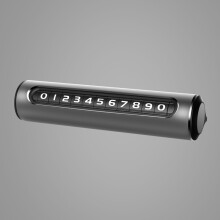 (Gray) Roller Type Concealed Rotating Telephone Number Sign Temporary Car Parking Card