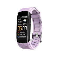 (purple) Fitness Bracelet Ip67 Waterproof Sports Fitness Tracker Blood Pressure Heart Pedometer Smart Band Watch For Android Ios