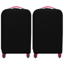 2St Flexibele Zwarte Bagagehoes 18-20 Inch Koffers Stofdicht