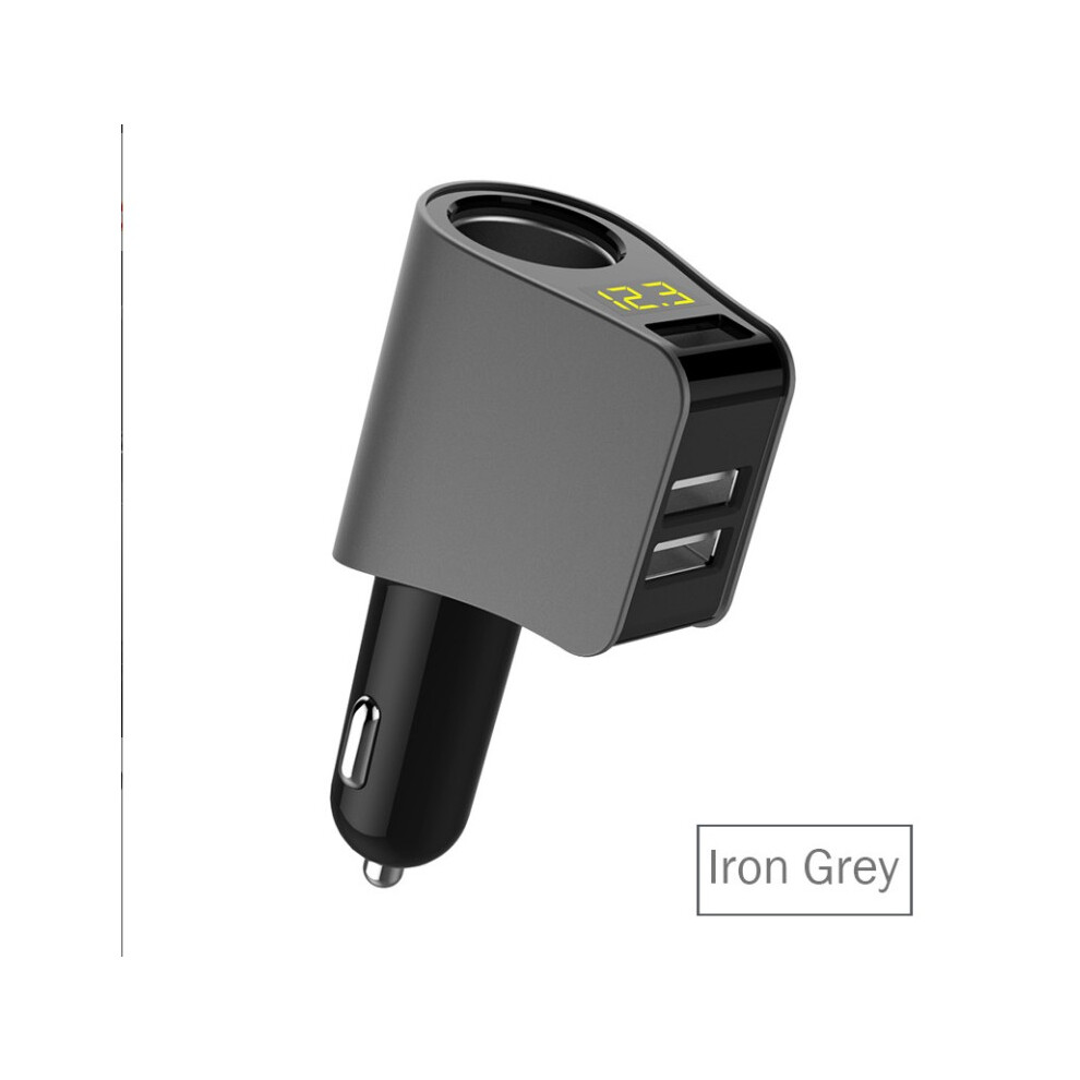 (Grey) Dual Usb Car Charger, 3.1A Fast Charging Cigarette Lighter Socket Adapter, Universal Fit Grey 113121659160