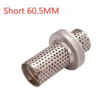(Long 60.5mm) Universal 50.8/60.5mm Diameter Stainless Steel Exhaust Muffler for Motorcycles