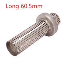 (Long 50.8mm) Universal 50.8/60.5mm Diameter Stainless Steel Exhaust Muffler for Motorcycles