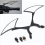 2PCS Universal Motorcycle Classic Modified Glass Rearview Mirror Wing Kit 1