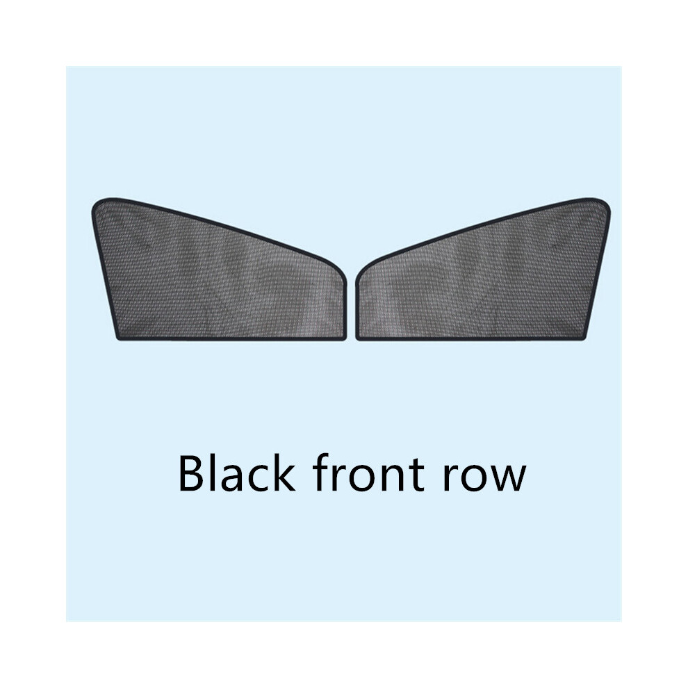 ( Front Row) Car Side Window Magnetic Mesh Curtains Foldable Sun Visor Shade Uv Sunshade Black 115295444702
