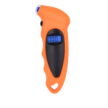 (Yellow) High Precision Electronic Mini Car Tire Pressure Gauge LCD Digital Display