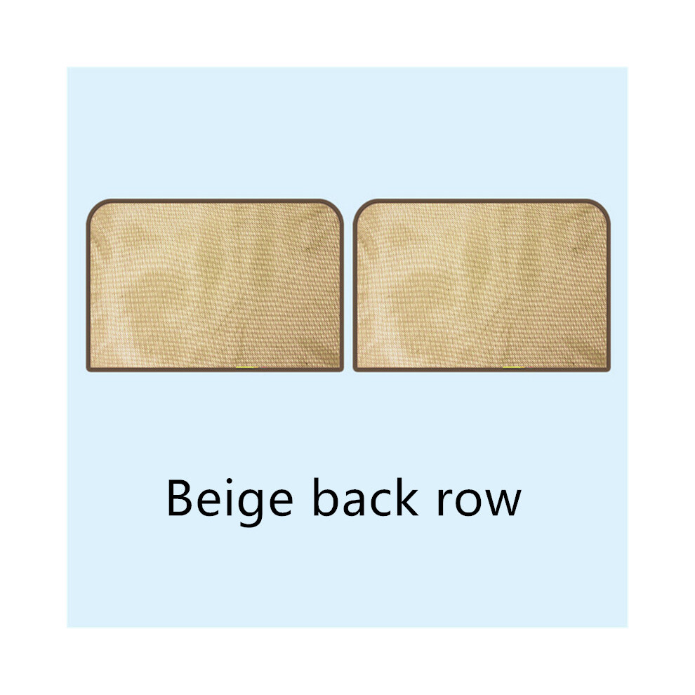 ( Back Row) Car Side Window Magnetic Mesh Curtains Foldable Sun Visor Shade Uv Sunshade Beige 115295444719