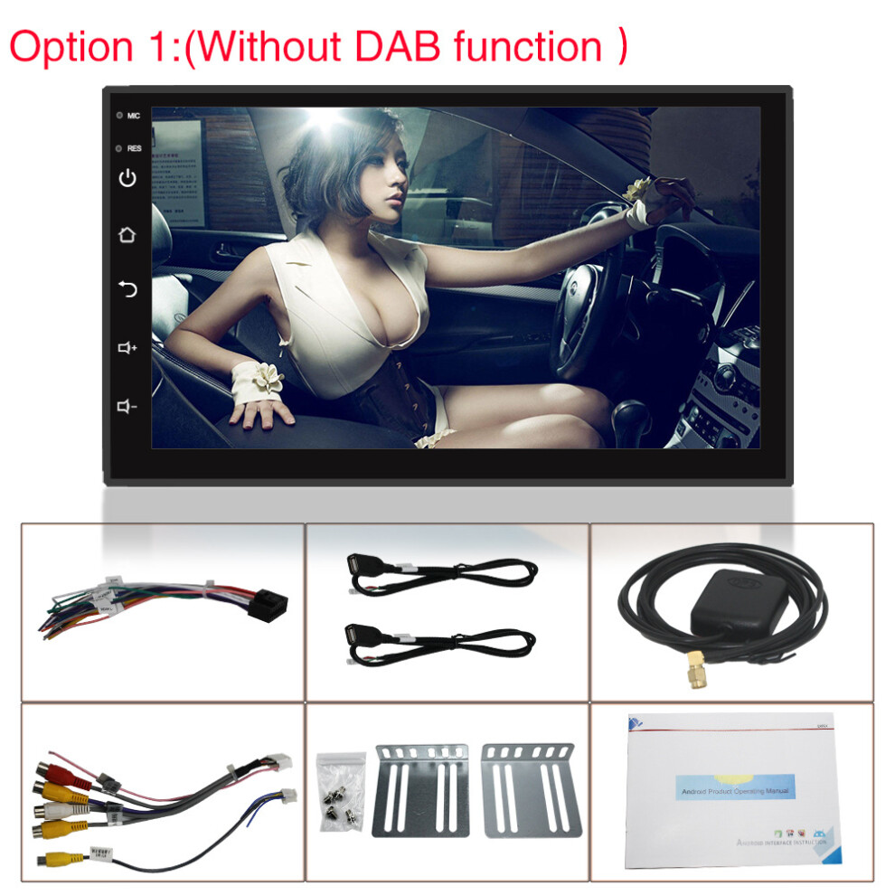Double 2Din Android 8.1 Car Stereo Mp5 Player Gps Navigation Wifi Mirror Link 110691633262