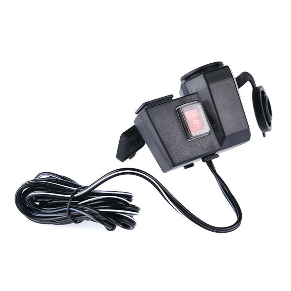 Car Motorcycle Socket Cigarette Lighter Usb Charger Adaptor Power Splitter12-24V 110691631695