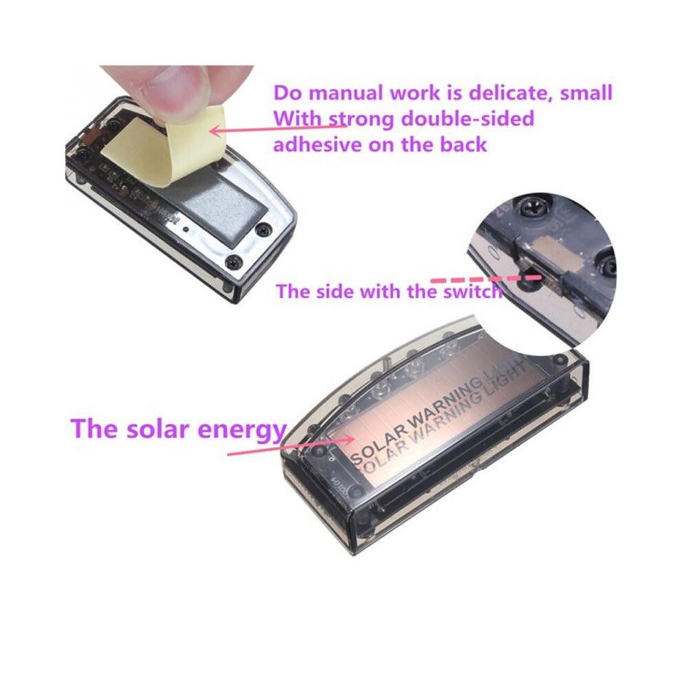 Car Auto Solar Energy Dummy Security Anti-Theft Warning Flash Alarm Led Light 110691632258