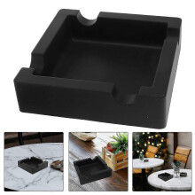Ashes Holder Silicone Ashtray Indoor Use Black 15.00X15.00X3.80CM Smoke Collection 1Set
